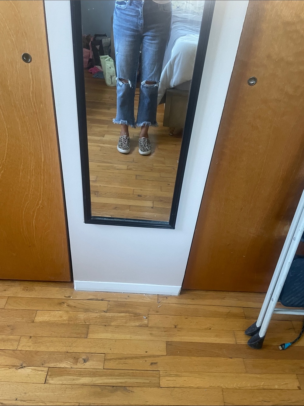 Boutique frayed jeans